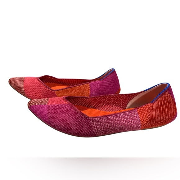 Rothy's Retired The Point Metallic Pomegranate Ballet Flat size 9.5 - Picture 3 of 4